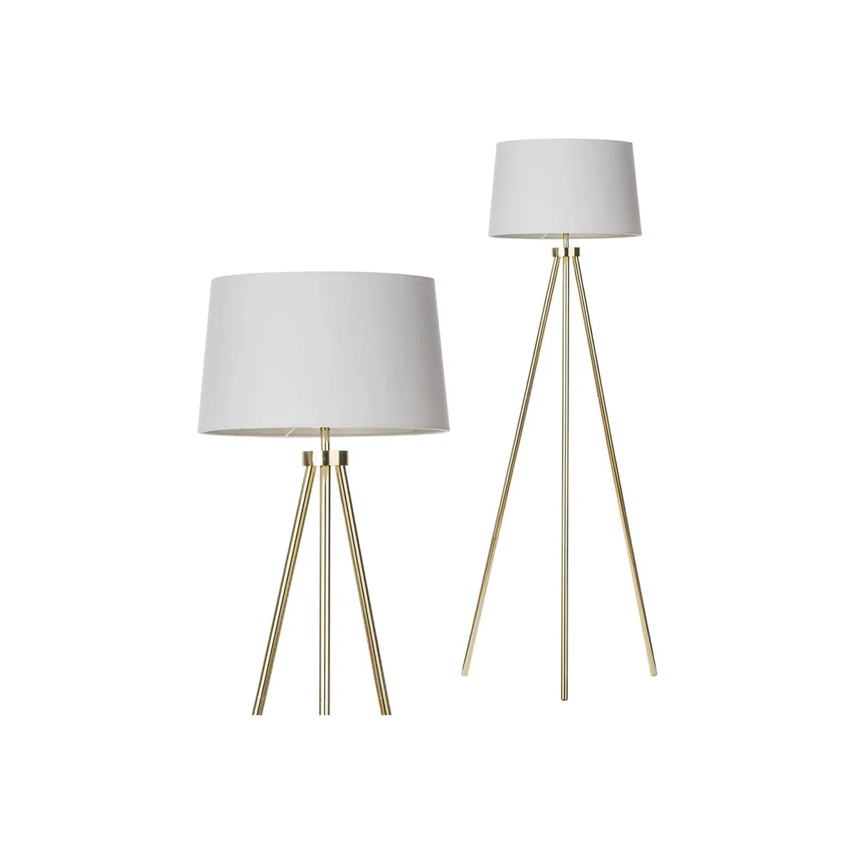 Tristan Tripod Floor Lamp, Brass – image 1