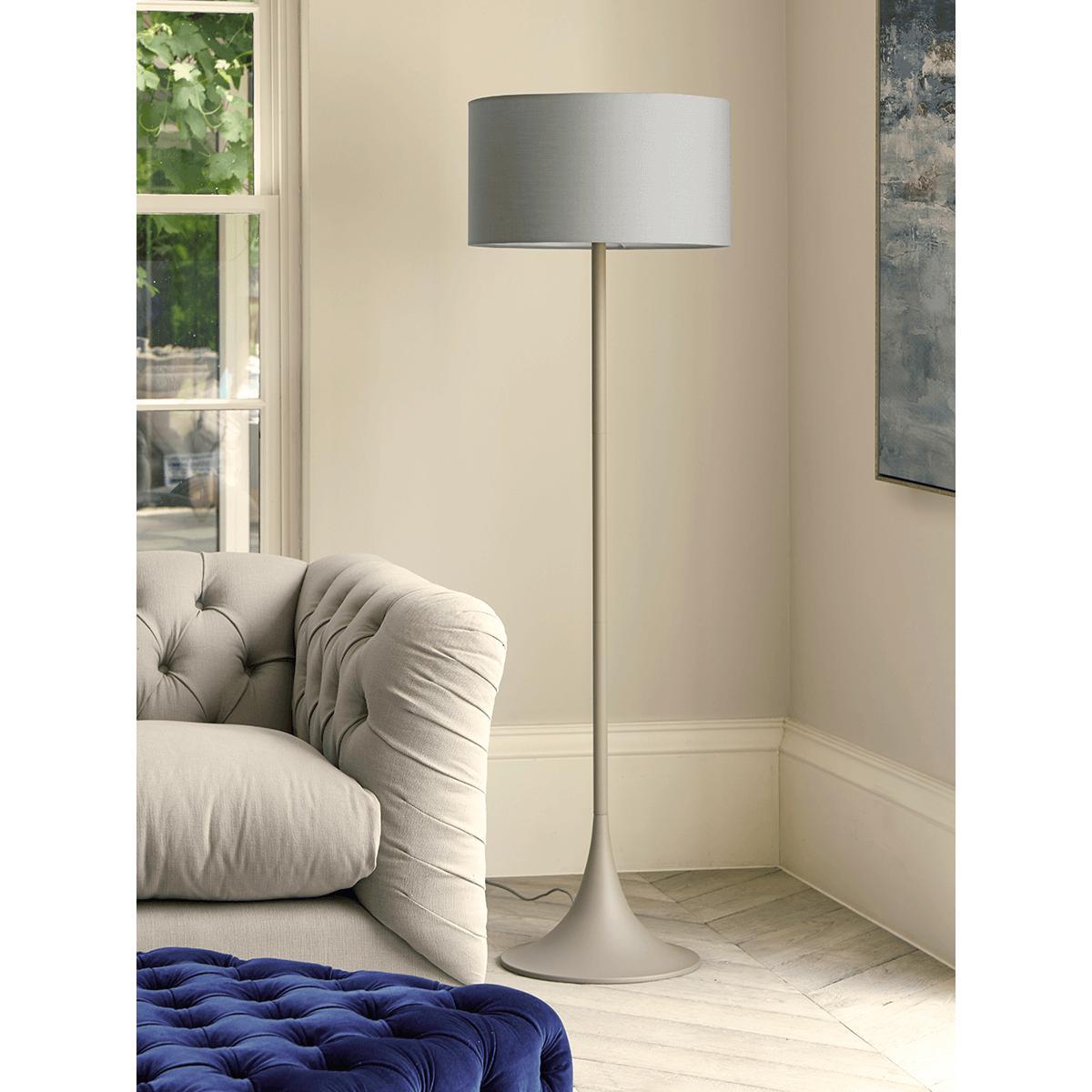 Grey Metal Floor Lamp – image 1