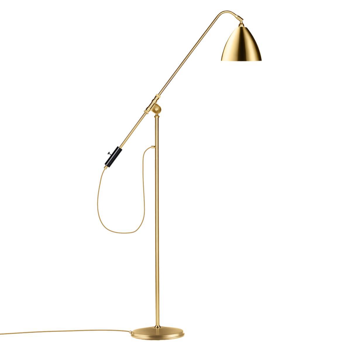 Medium Bestlite BL4 Floor Lamp in Black Brass & White – image 2