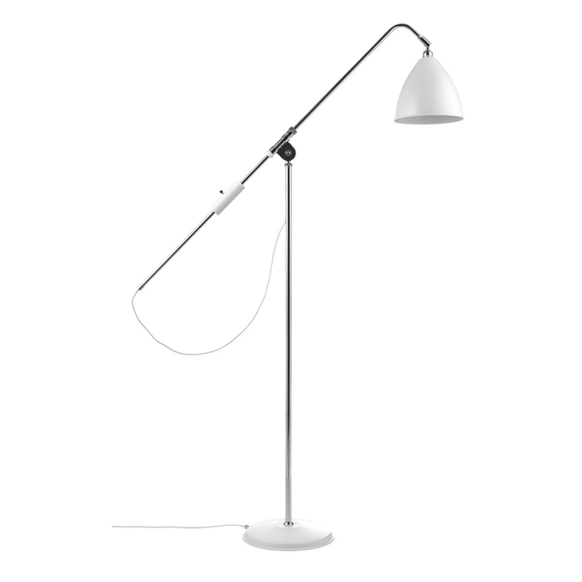Medium Bestlite BL4 Floor Lamp in Black Brass & White – image 3