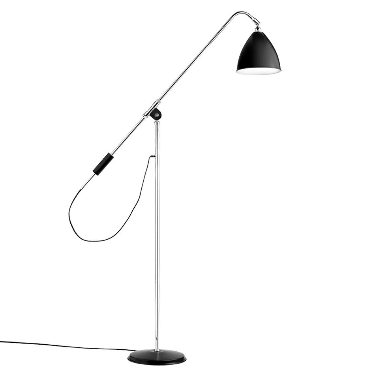 Medium Bestlite BL4 Floor Lamp in Black Brass & White – image 4