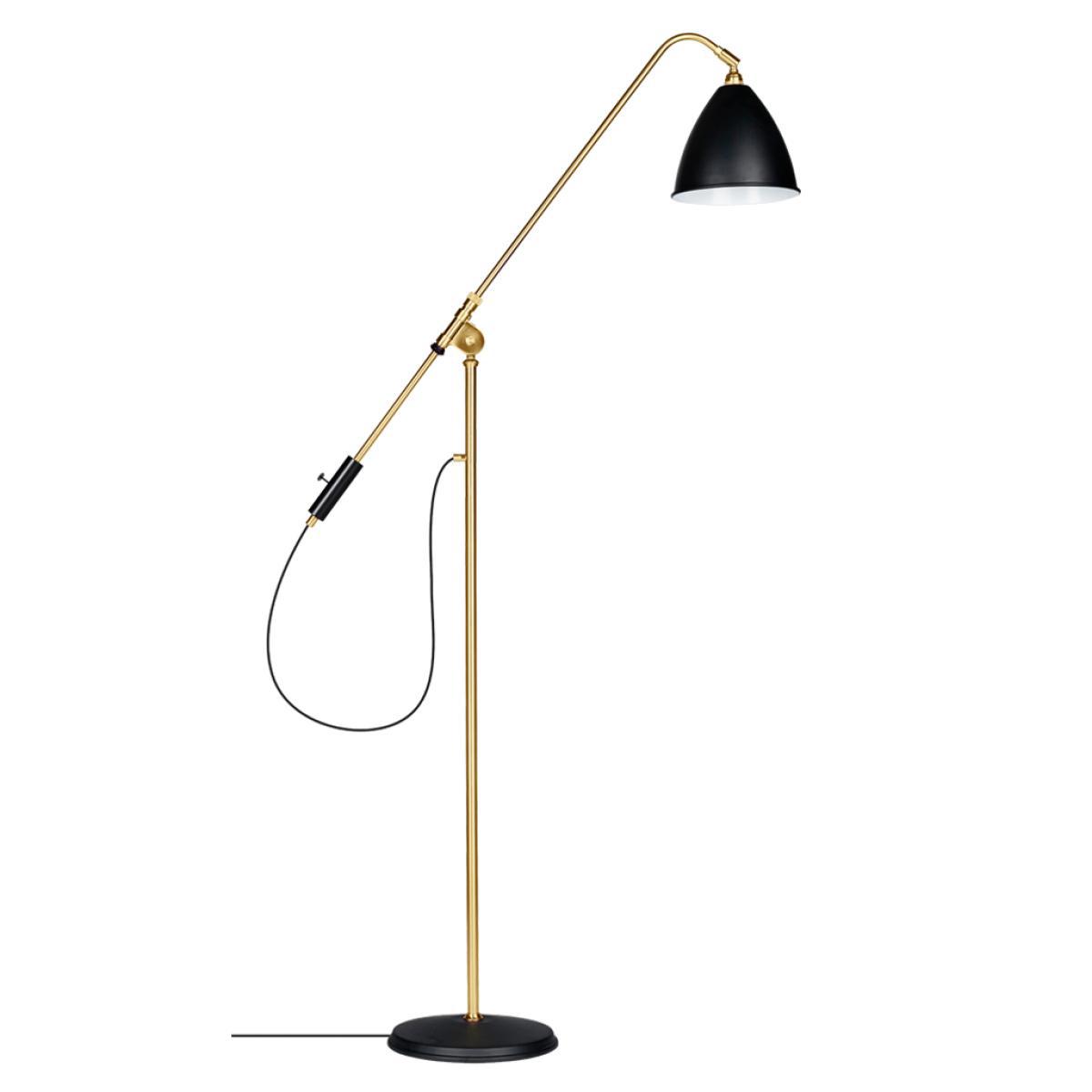 Medium Bestlite BL4 Floor Lamp in Black Brass & White – image 7
