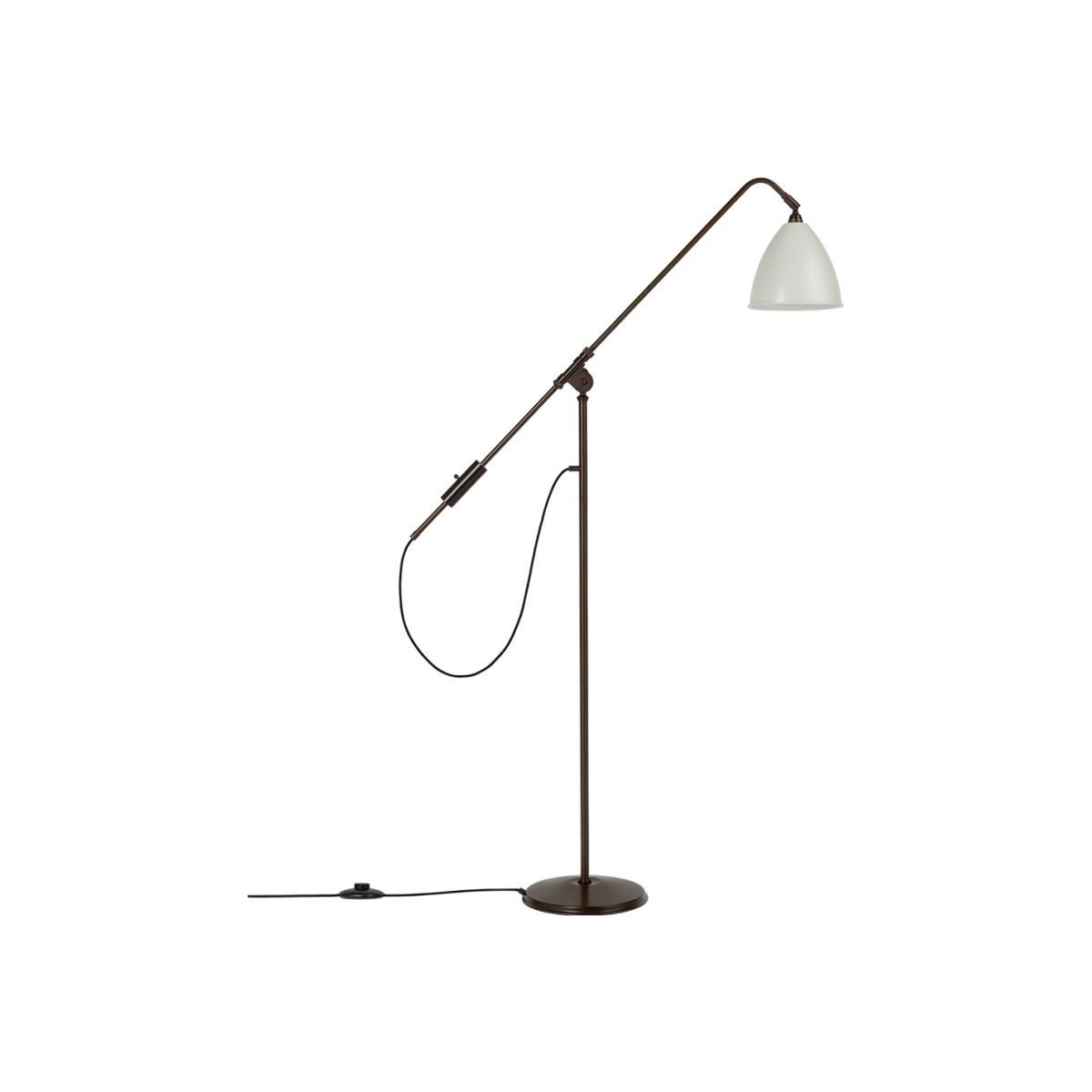 Medium Bestlite BL4 Floor Lamp in Black Brass & White – image 1