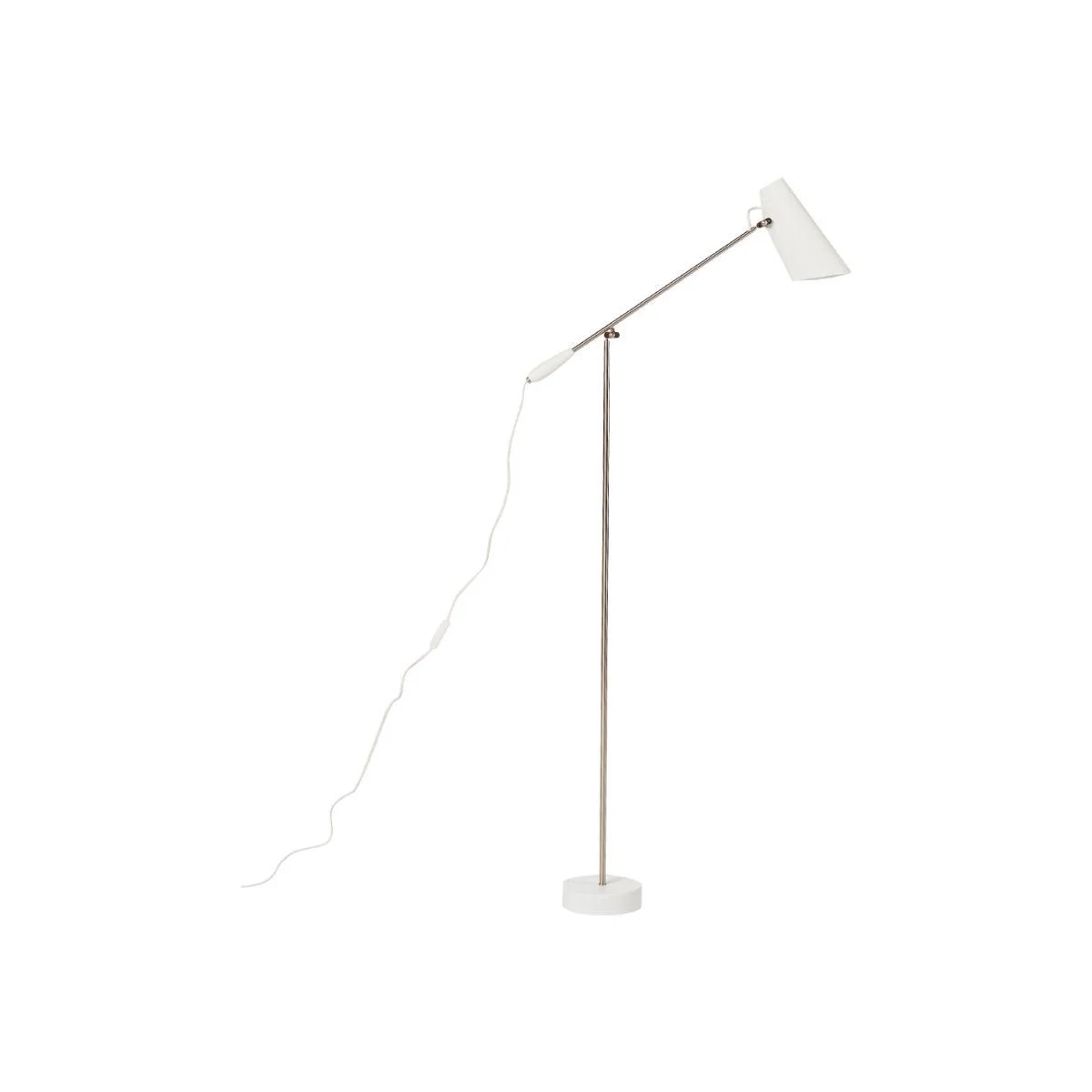 Birdy Floor Lamp White & Metallic