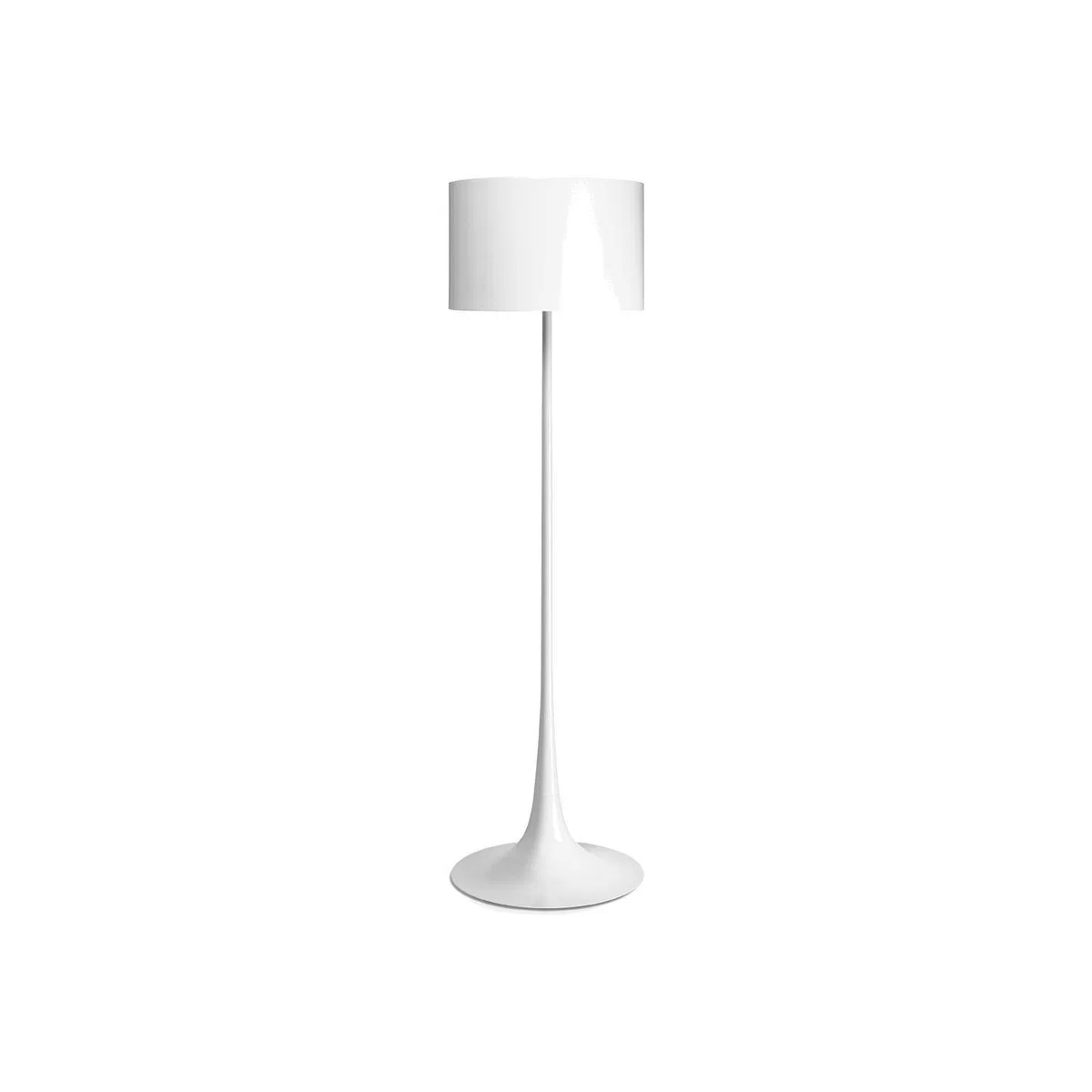 Spun Light F Floor Lamp Shiny White