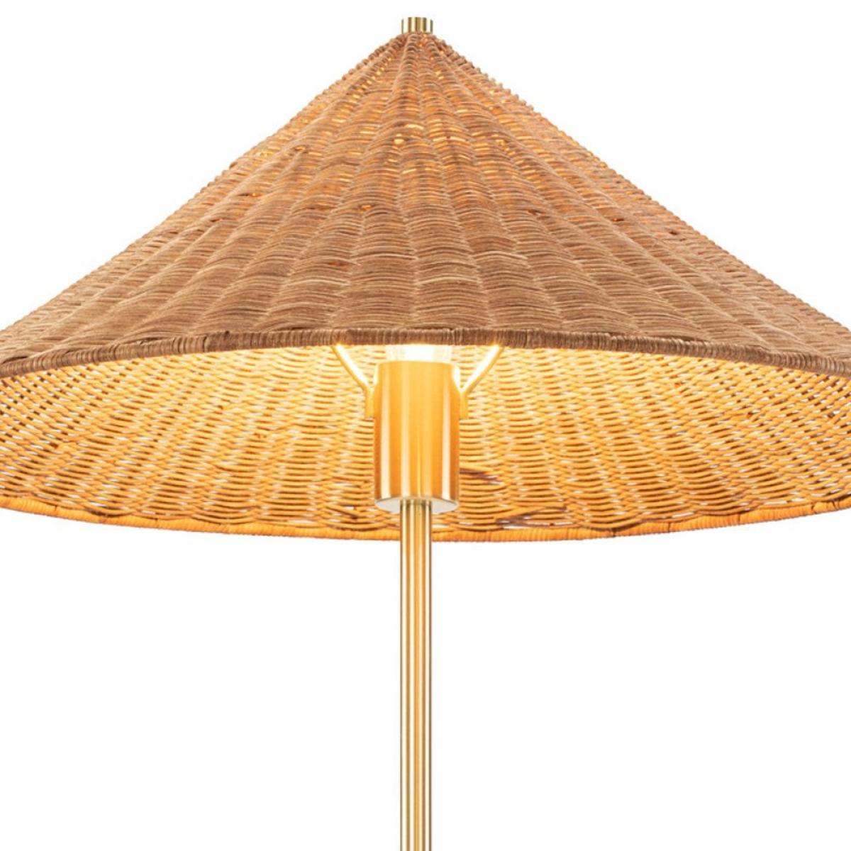 £10 Off Francia Floor Lamp, Rattan & Brass – image 2