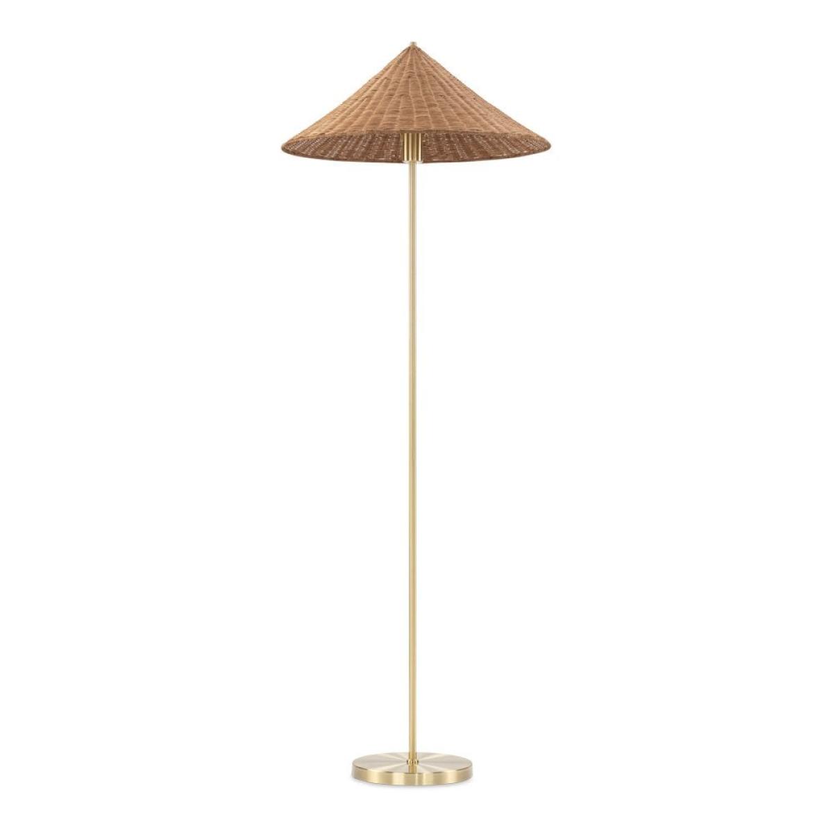 £10 Off Francia Floor Lamp, Rattan & Brass – image 4