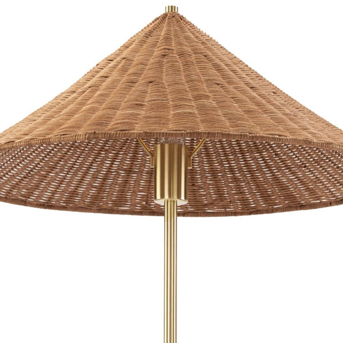 £10 Off Francia Floor Lamp, Rattan & Brass – image 5