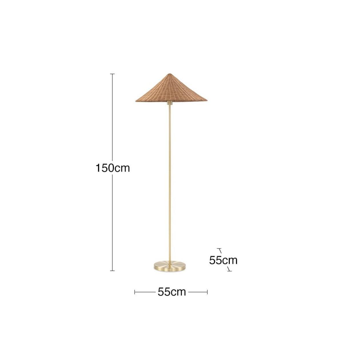 £10 Off Francia Floor Lamp, Rattan & Brass – image 7