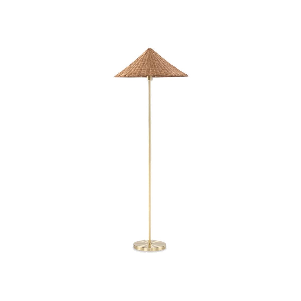£10 Off Francia Floor Lamp, Rattan & Brass – image 1