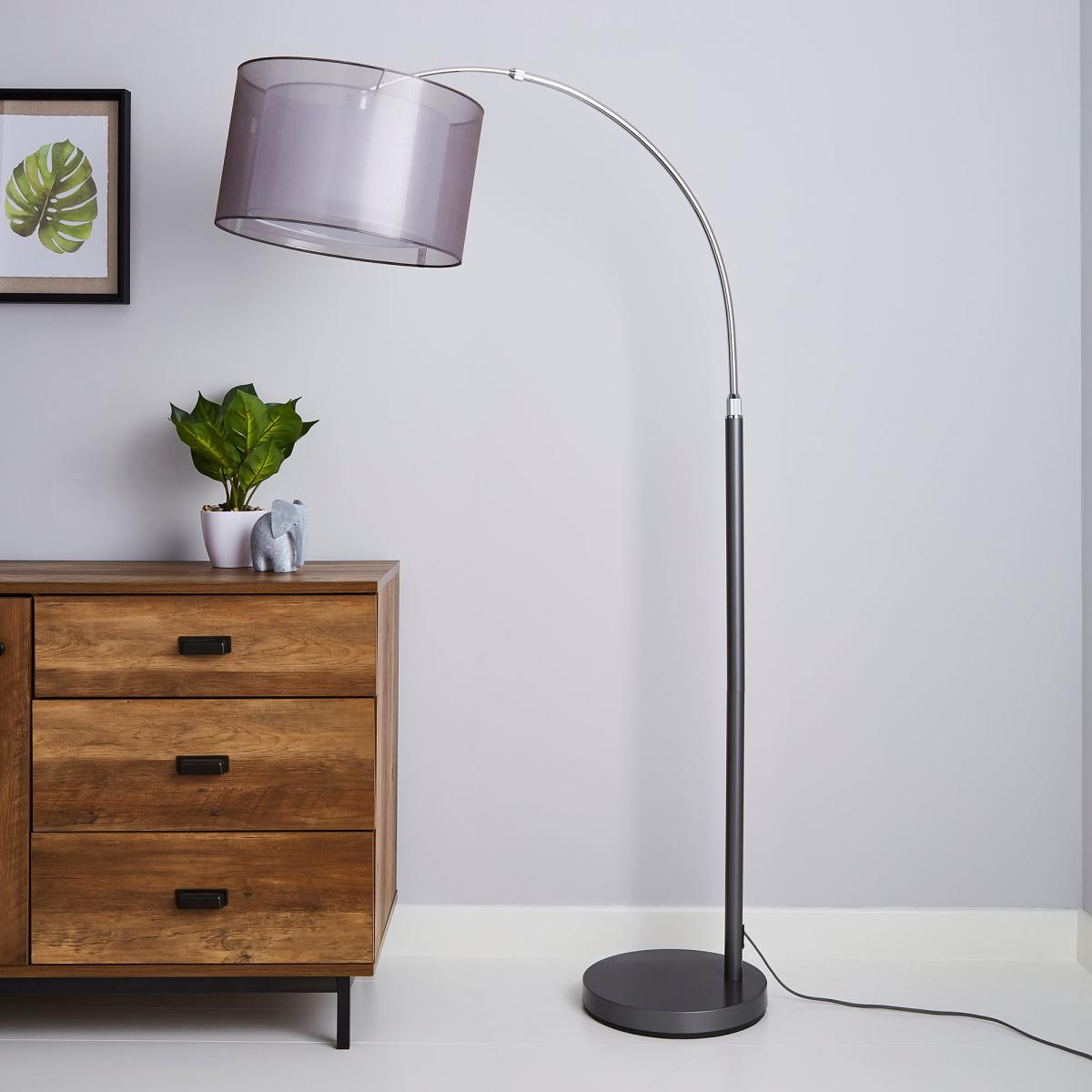 Echo Organza Arc Floor Lamp Grey Grey – image 2