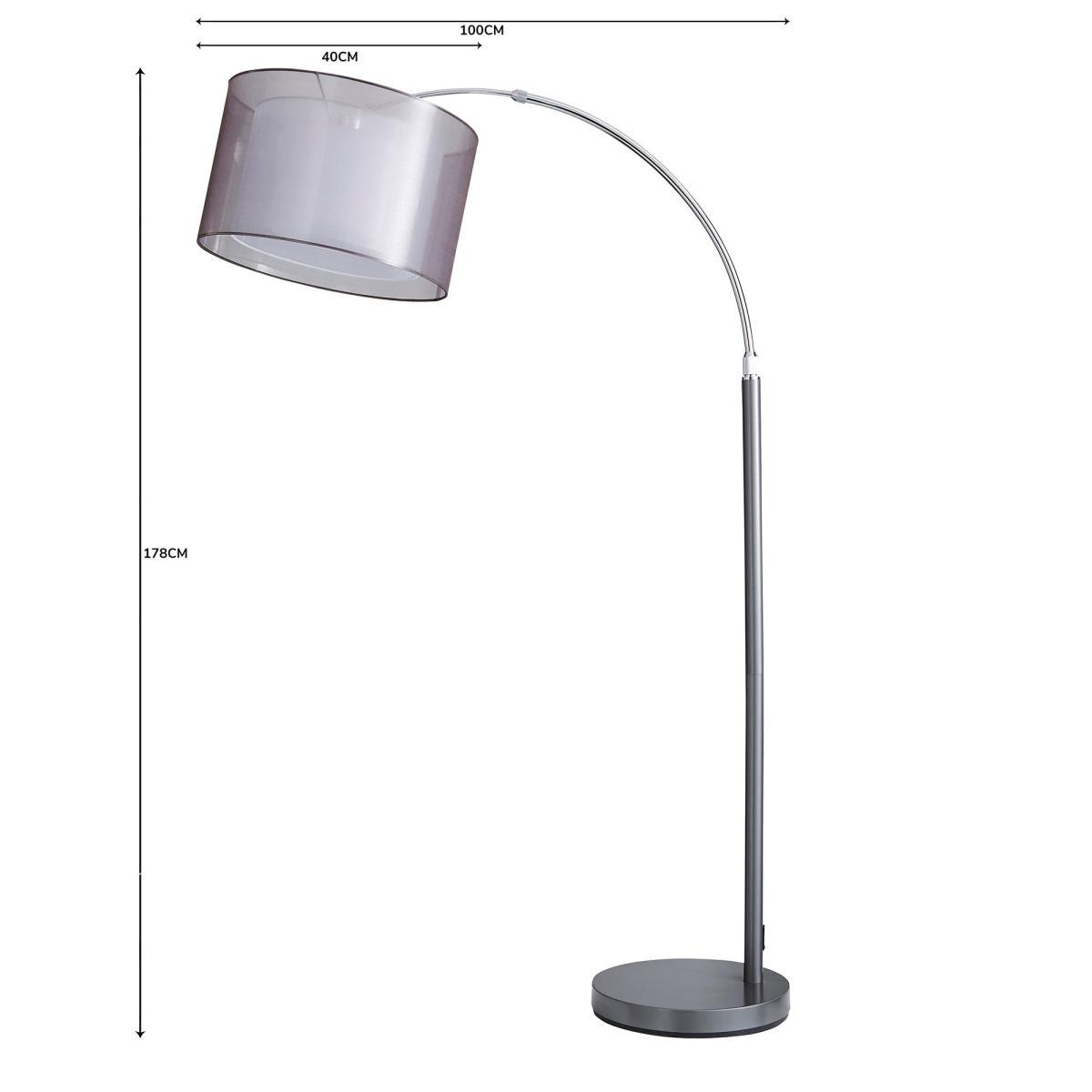 Echo Organza Arc Floor Lamp Grey Grey – image 8