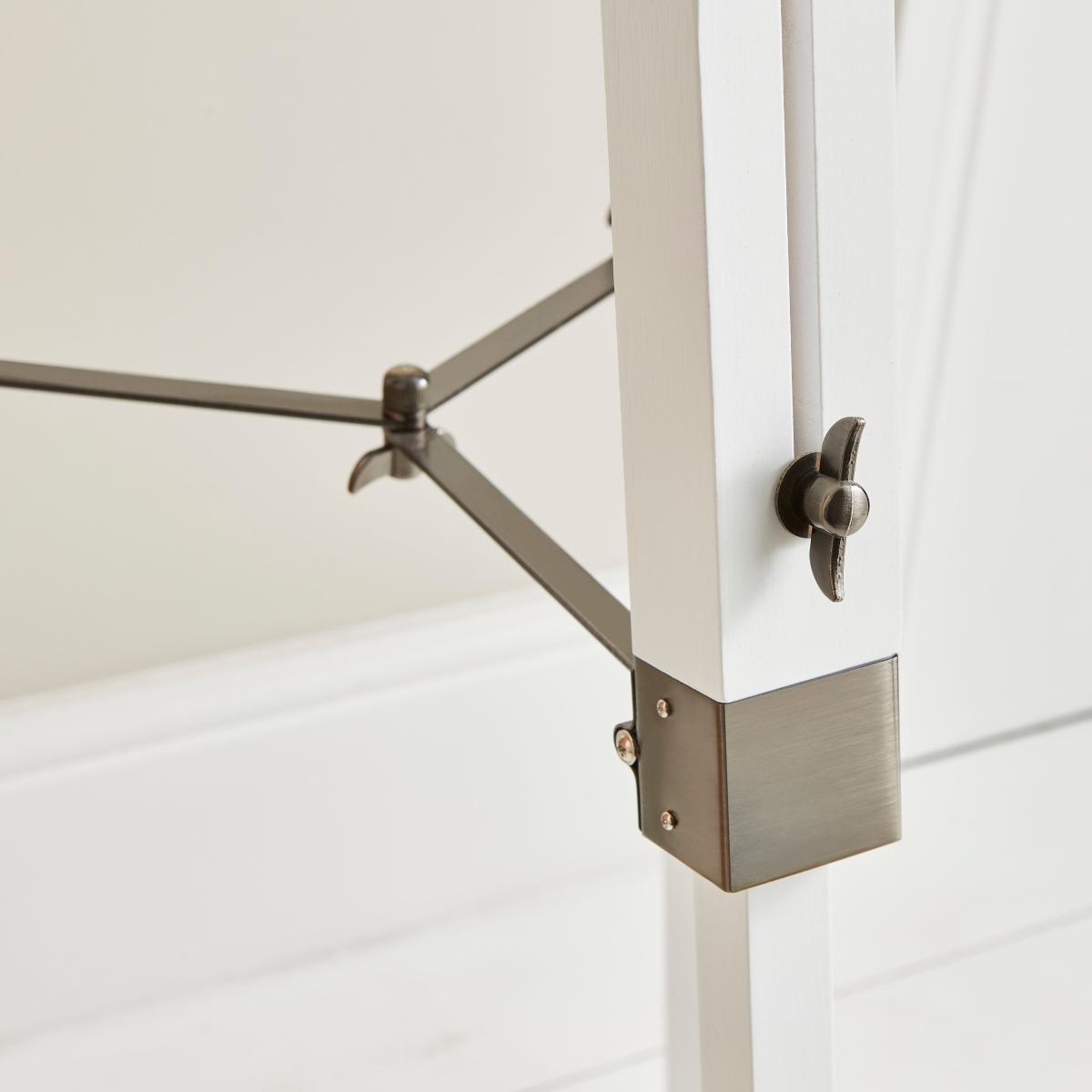 Trio Tripod Floor Lamp, Satin Nickel White – image 4