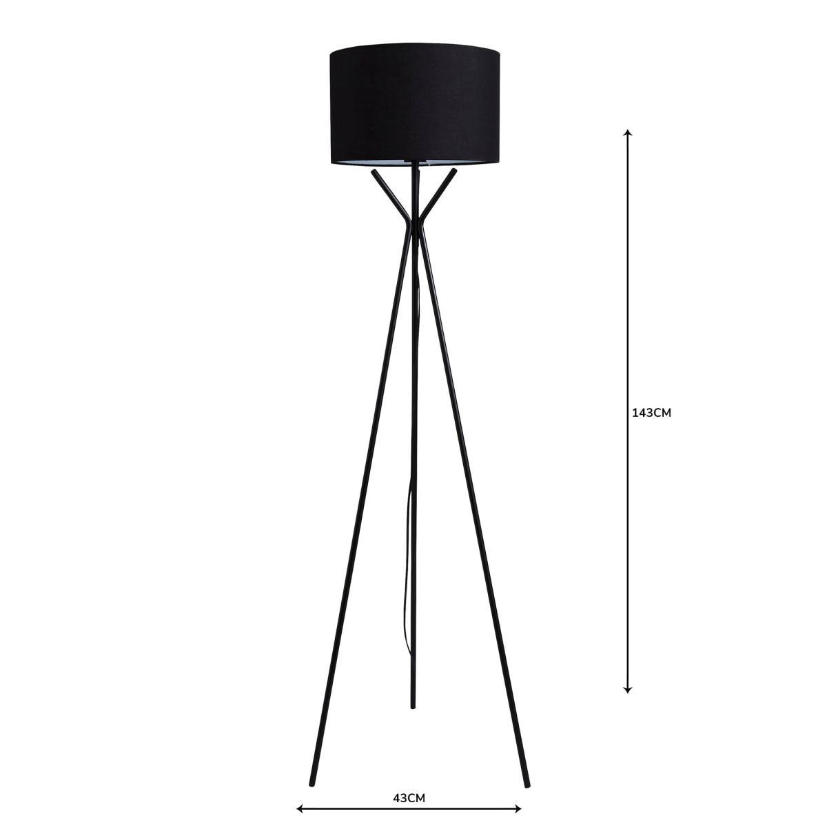 Drei Tripod Black Floor Lamp Black – image 6