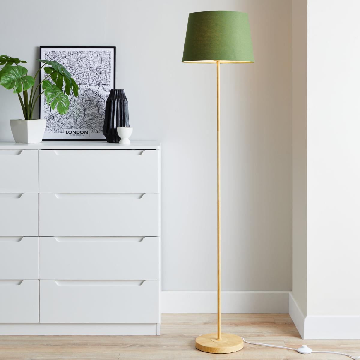 Luna Wood Floor Lamp Base Brown – image 4