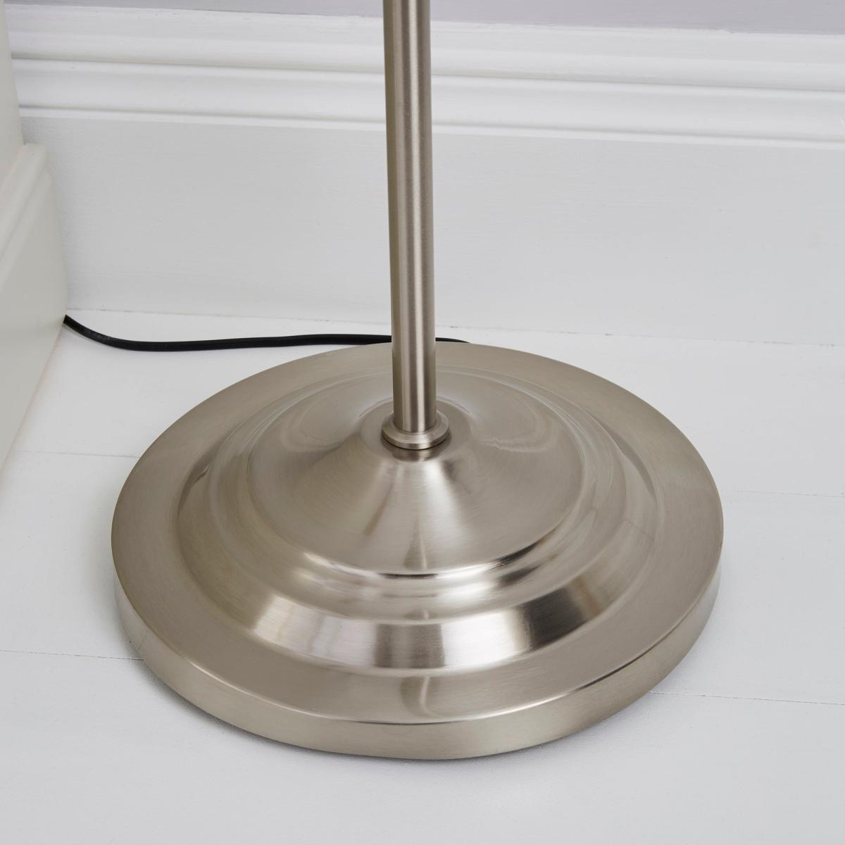 Lever Arm Satin Nickel Floor Lamp Silver – image 4