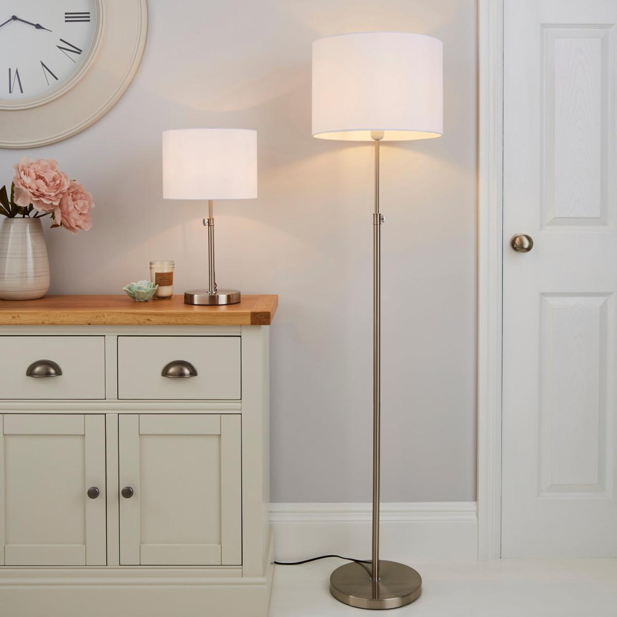 Hemming Adjustable Height Steel Floor Lamp Chrome – image 5
