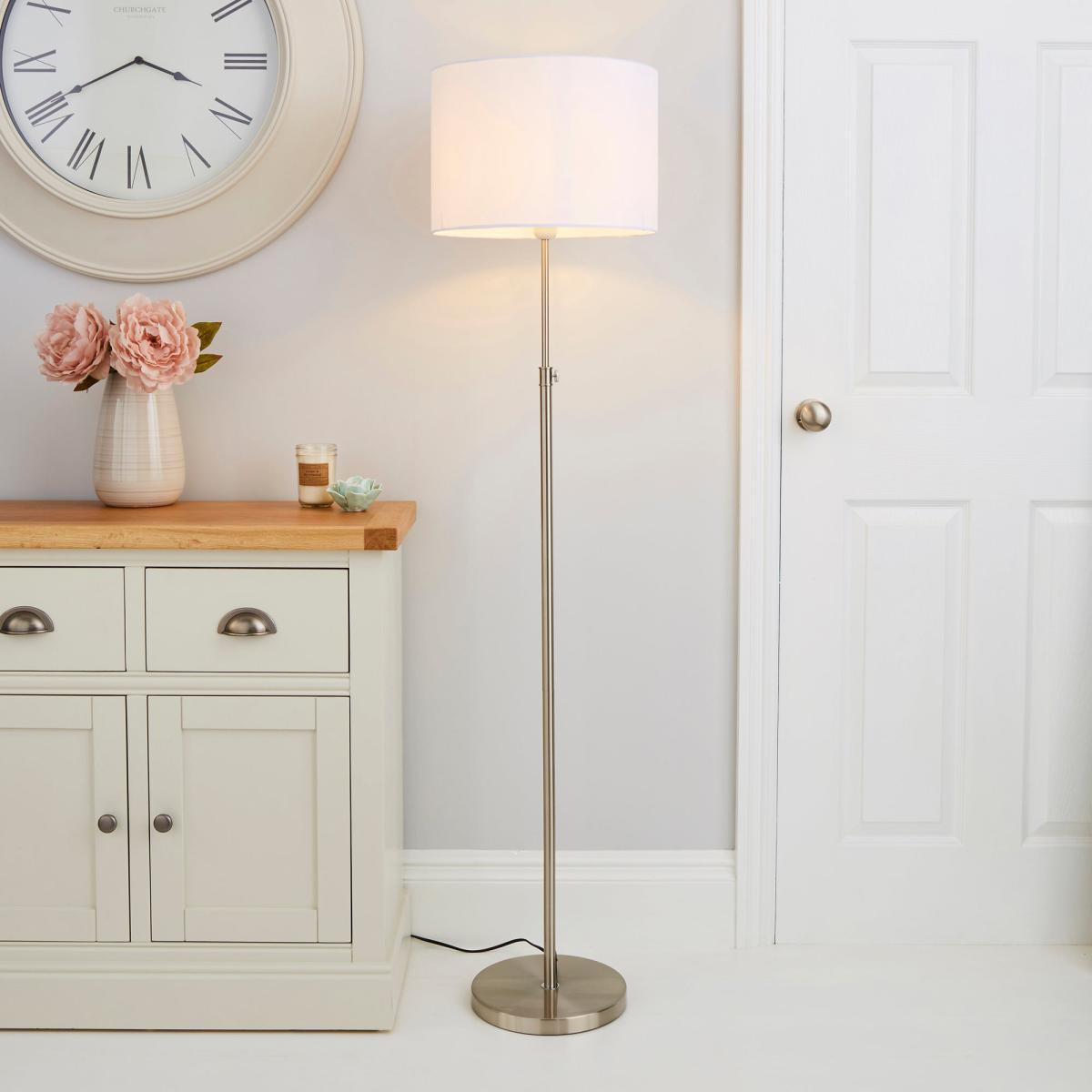 Hemming Adjustable Height Steel Floor Lamp Chrome – image 1