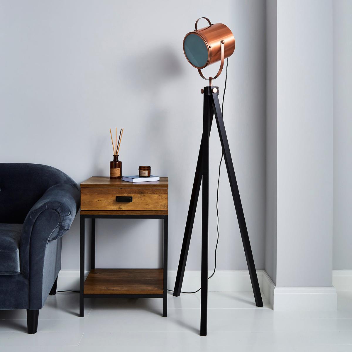 Carlton Copper Floor Lamp Copper and Black – image 2