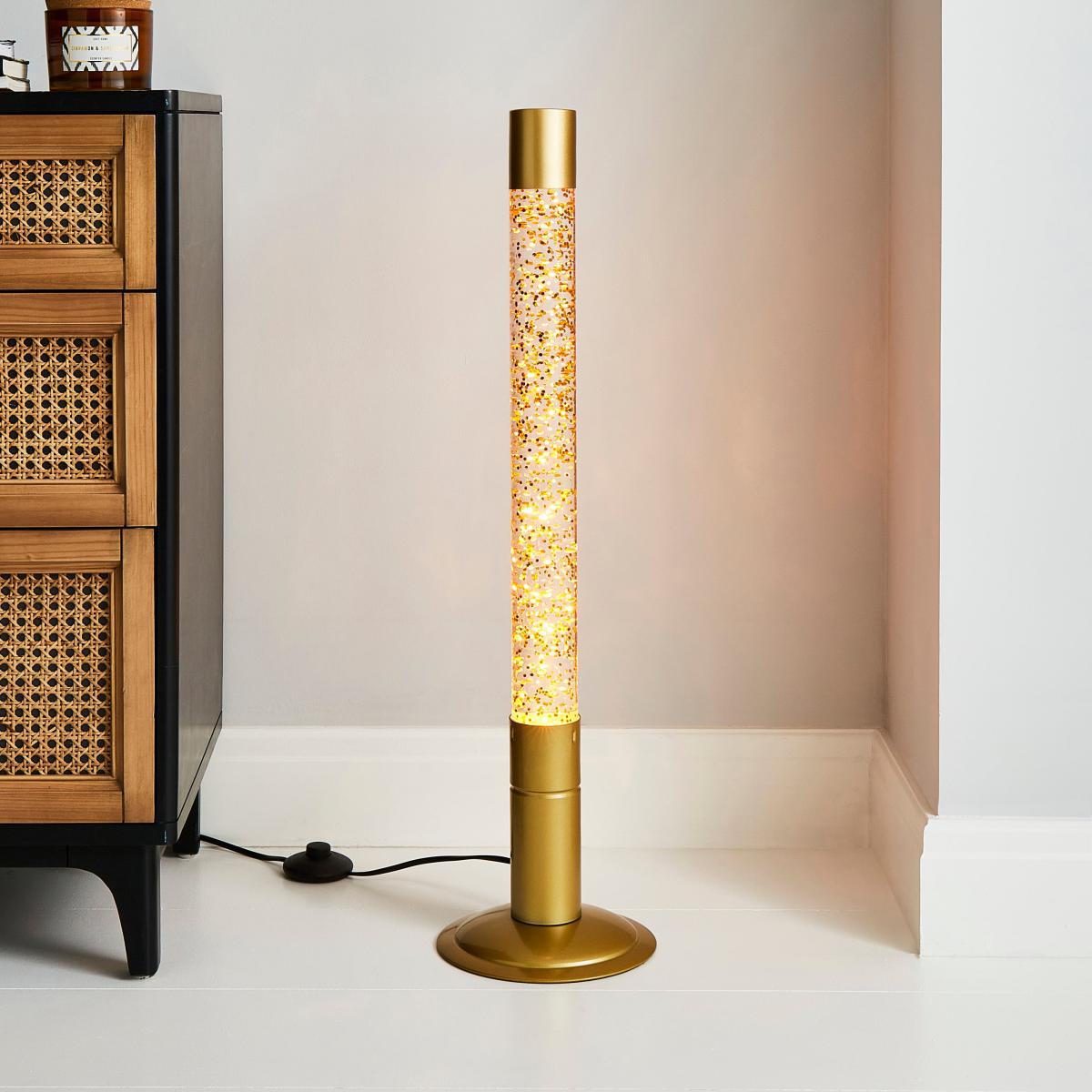 Gold Glitter Floor Lamp Gold – image 1