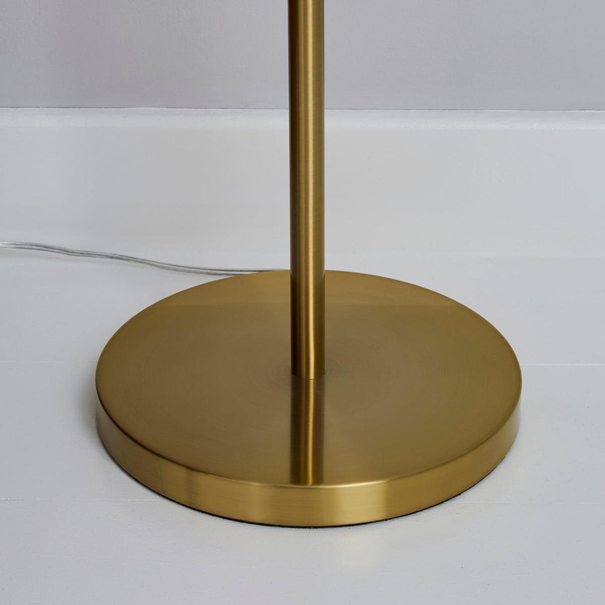 Nour Antique Brass and Glass Floor Lamp Gold – image 4