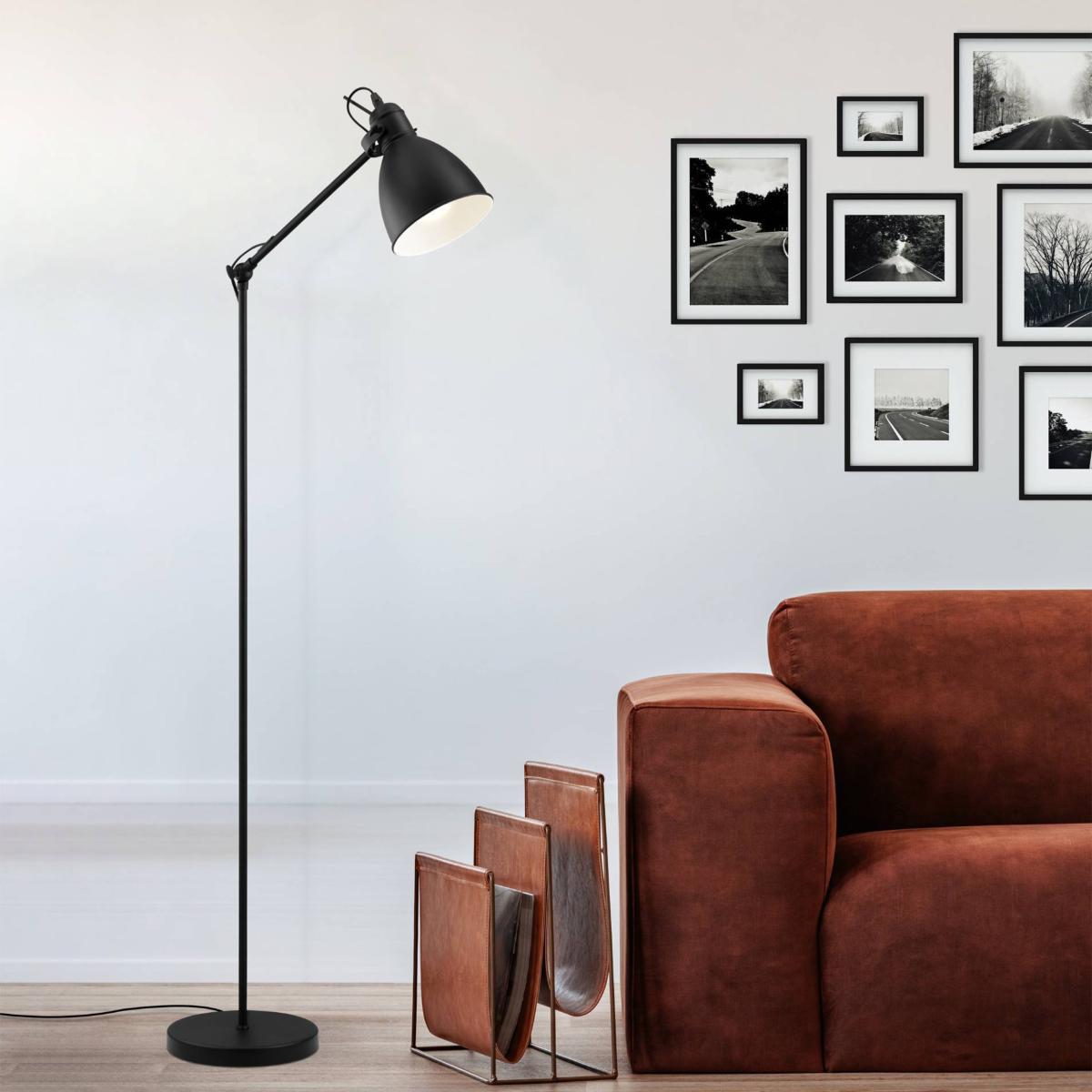 EGLO Priddy Steel Adjustable Floor Lamp Black – image 2