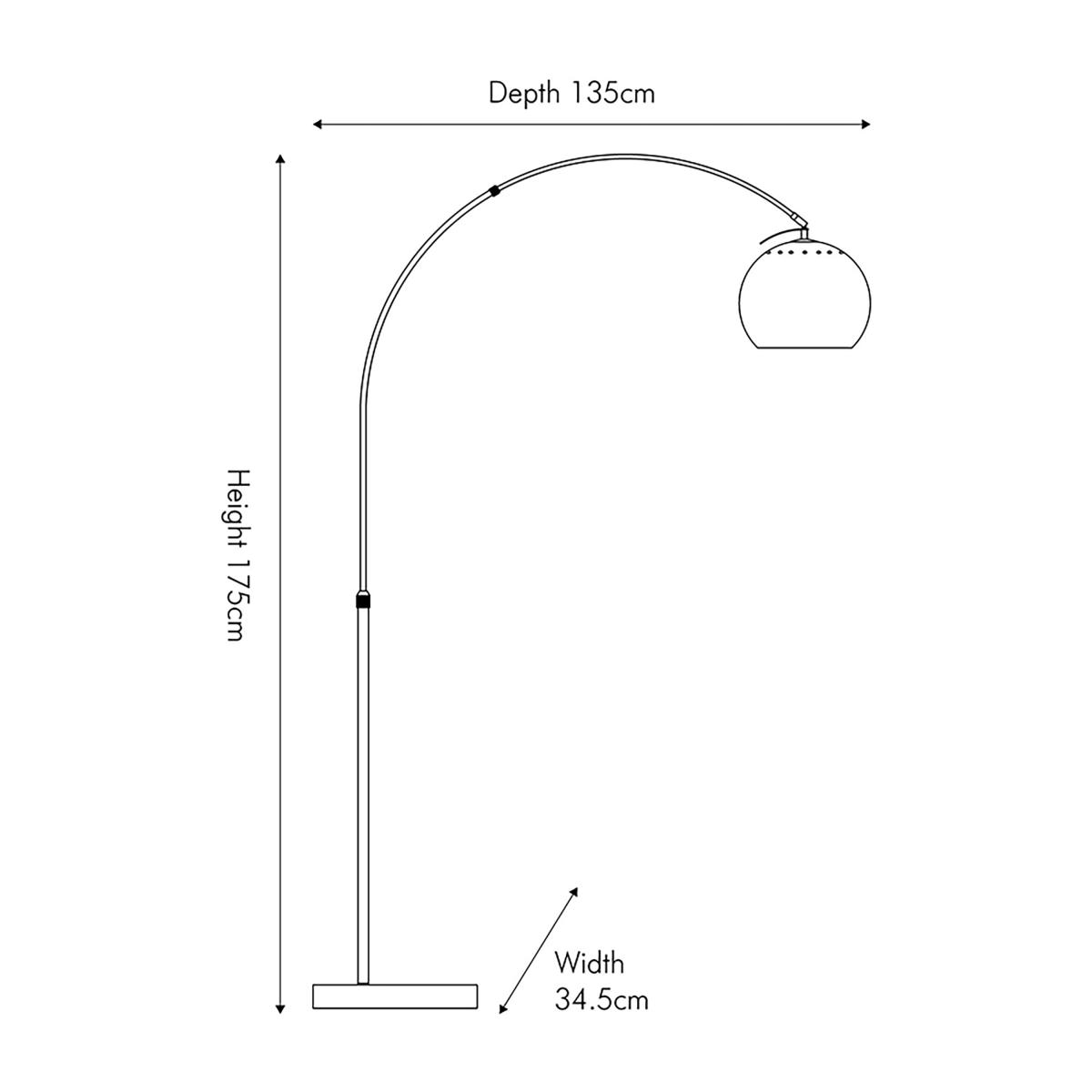 Feliciani Brushed Metal and Marble Floor Lamp Silver – image 4