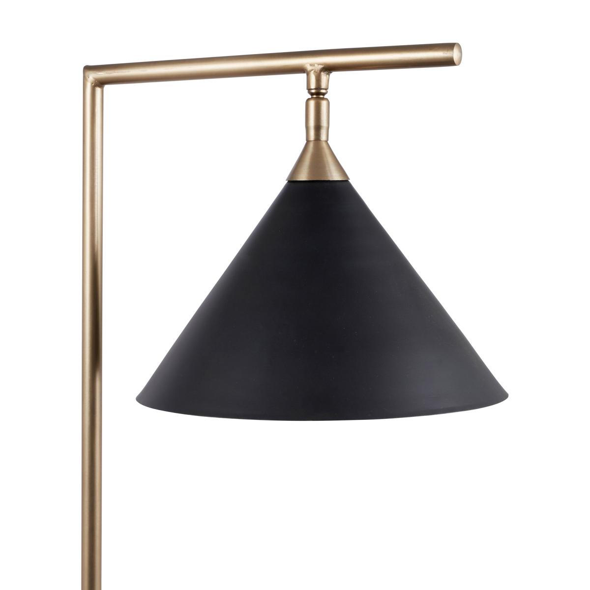 Zeta Matt Black and Antique Brass Floor Lamp Black – image 4