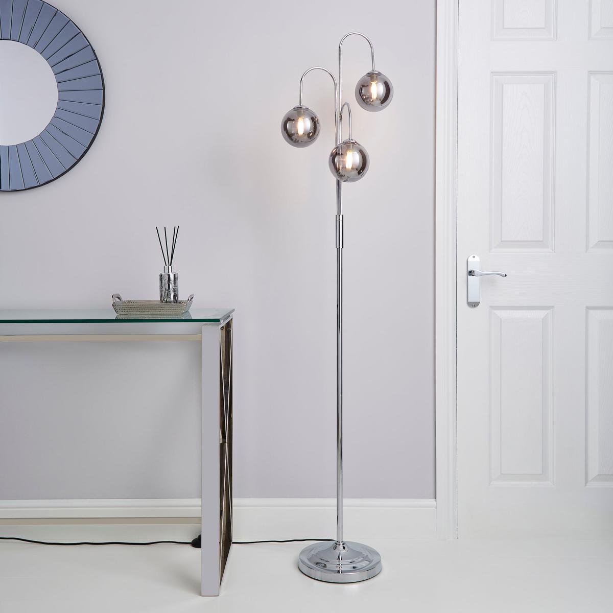 Gigi 3 Light Chrome Floor Lamp Chrome – image 1