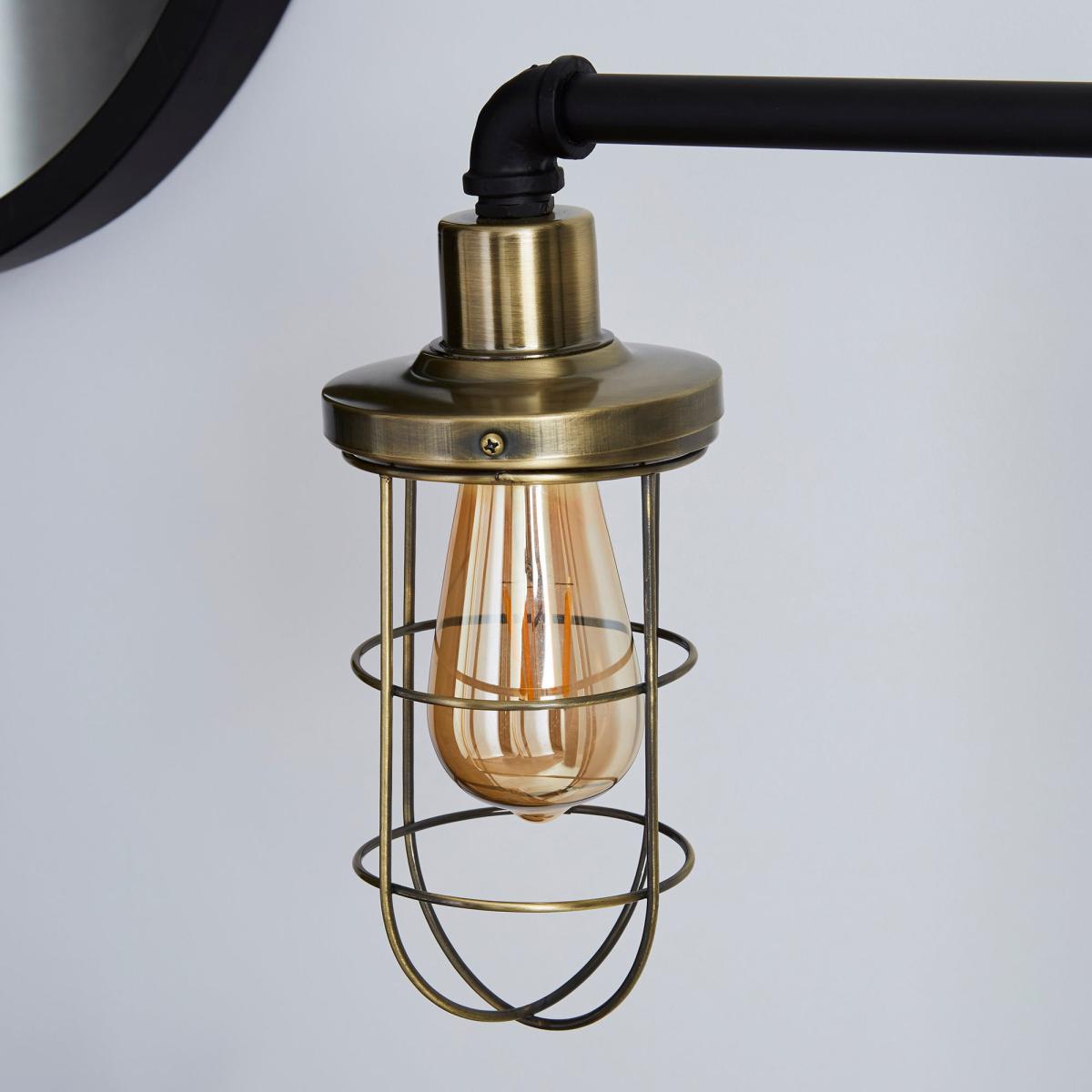 Milas Pipe Black Industrial Floor Lamp Black – image 3