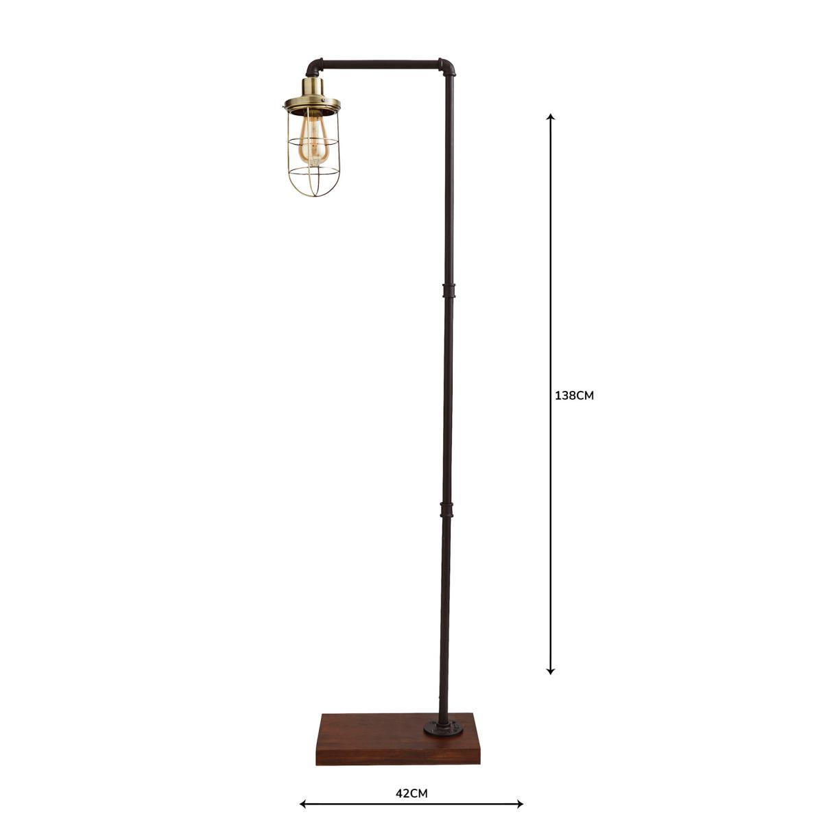 Milas Pipe Black Industrial Floor Lamp Black – image 7