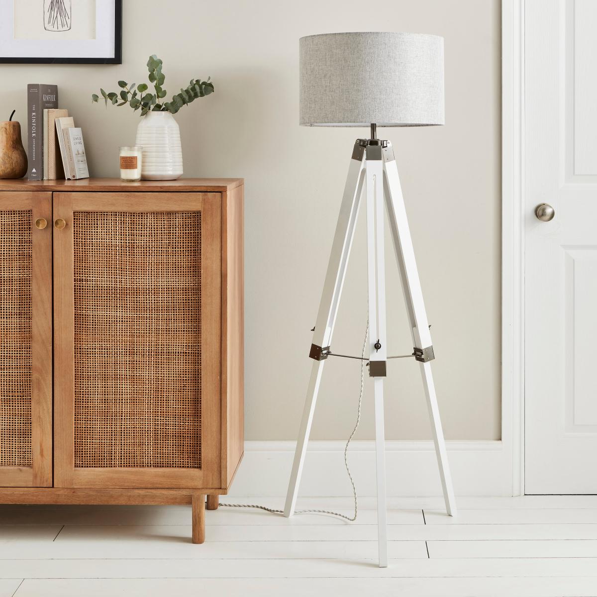 Trio Tripod Floor Lamp, White White – image 2