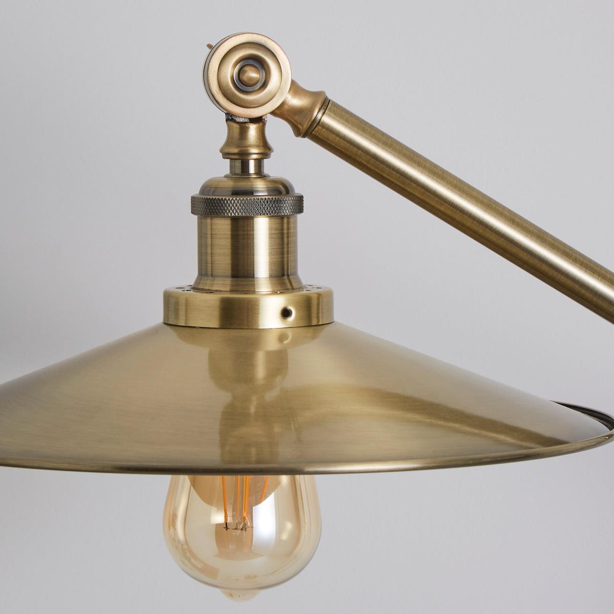 Churchgate Langton Antique Brass Floor Lamp Gold – image 3