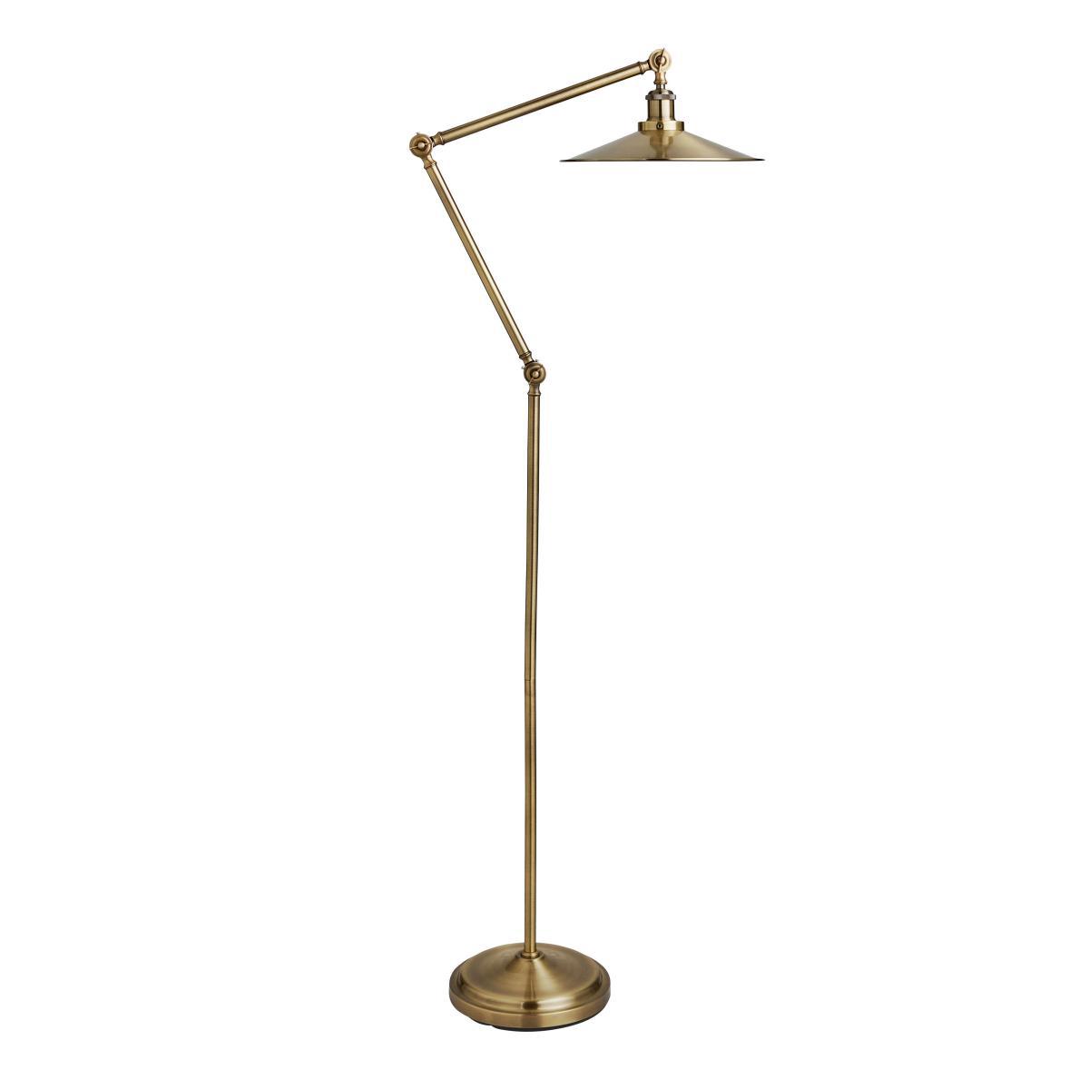 Churchgate Langton Antique Brass Floor Lamp Gold – image 5