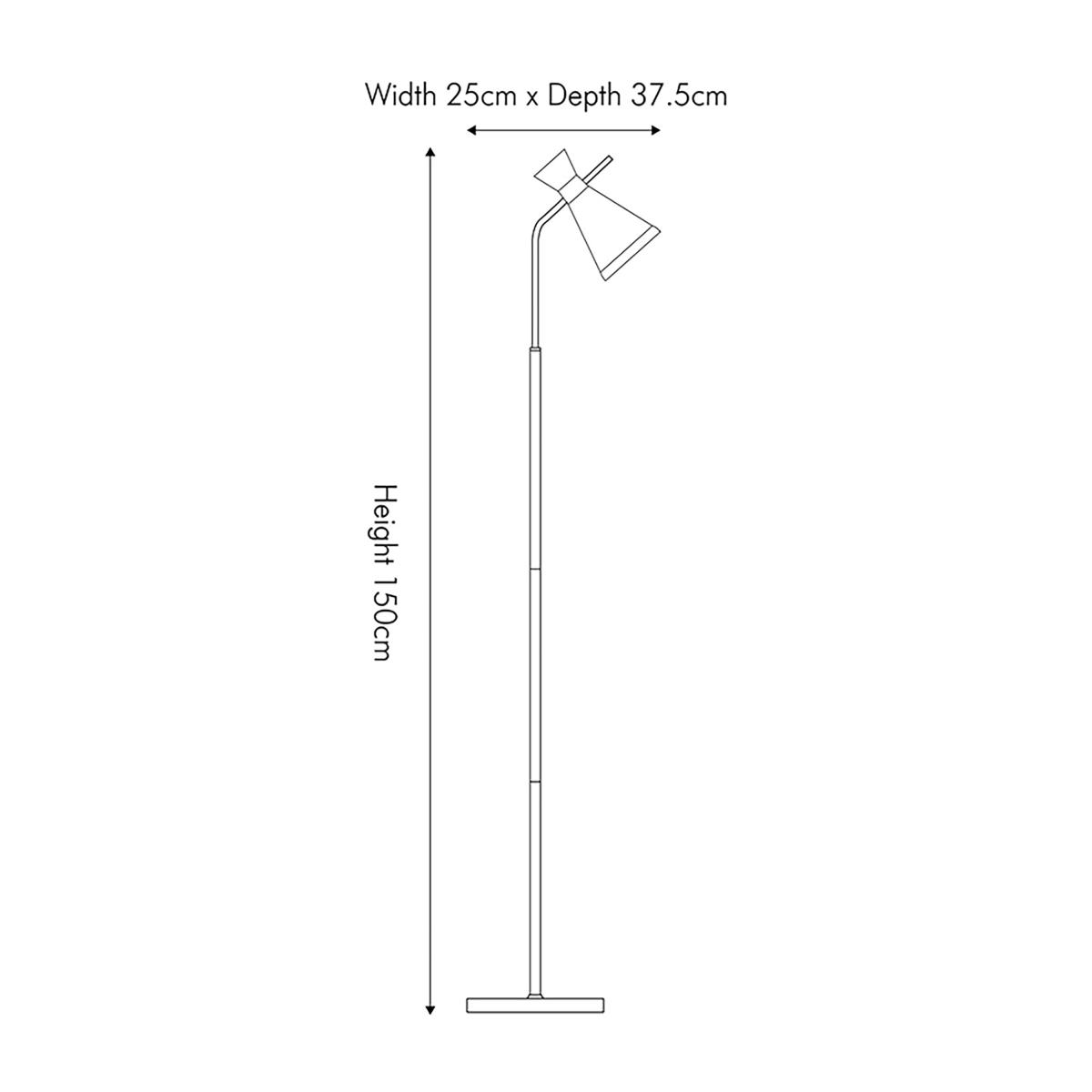 Monroe Waisted Glass and Metal Floor Lamp Silver – image 4