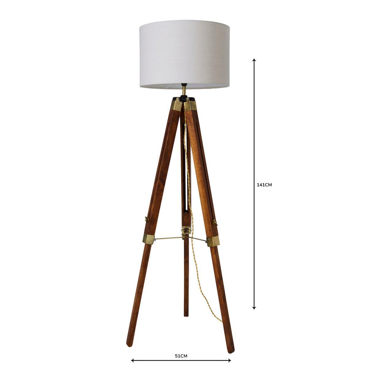 Trio Tripod Natural Floor Lamp Natural Brown – image 5