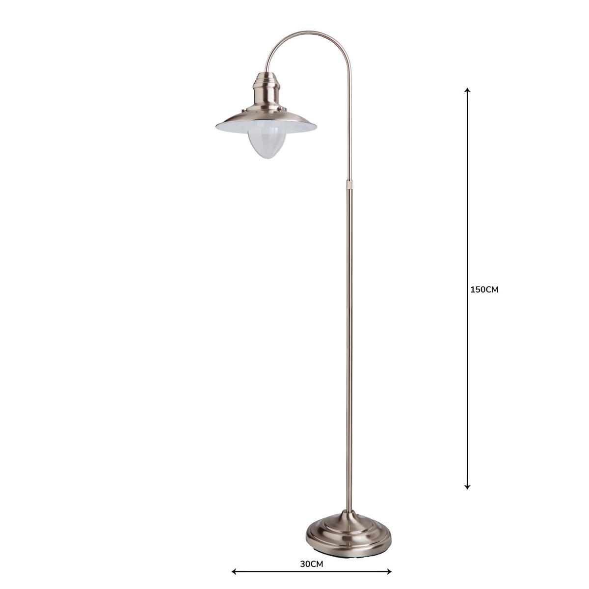 Masso Fishermans Pendant Satin Nickel Floor Lamp Silver – image 5