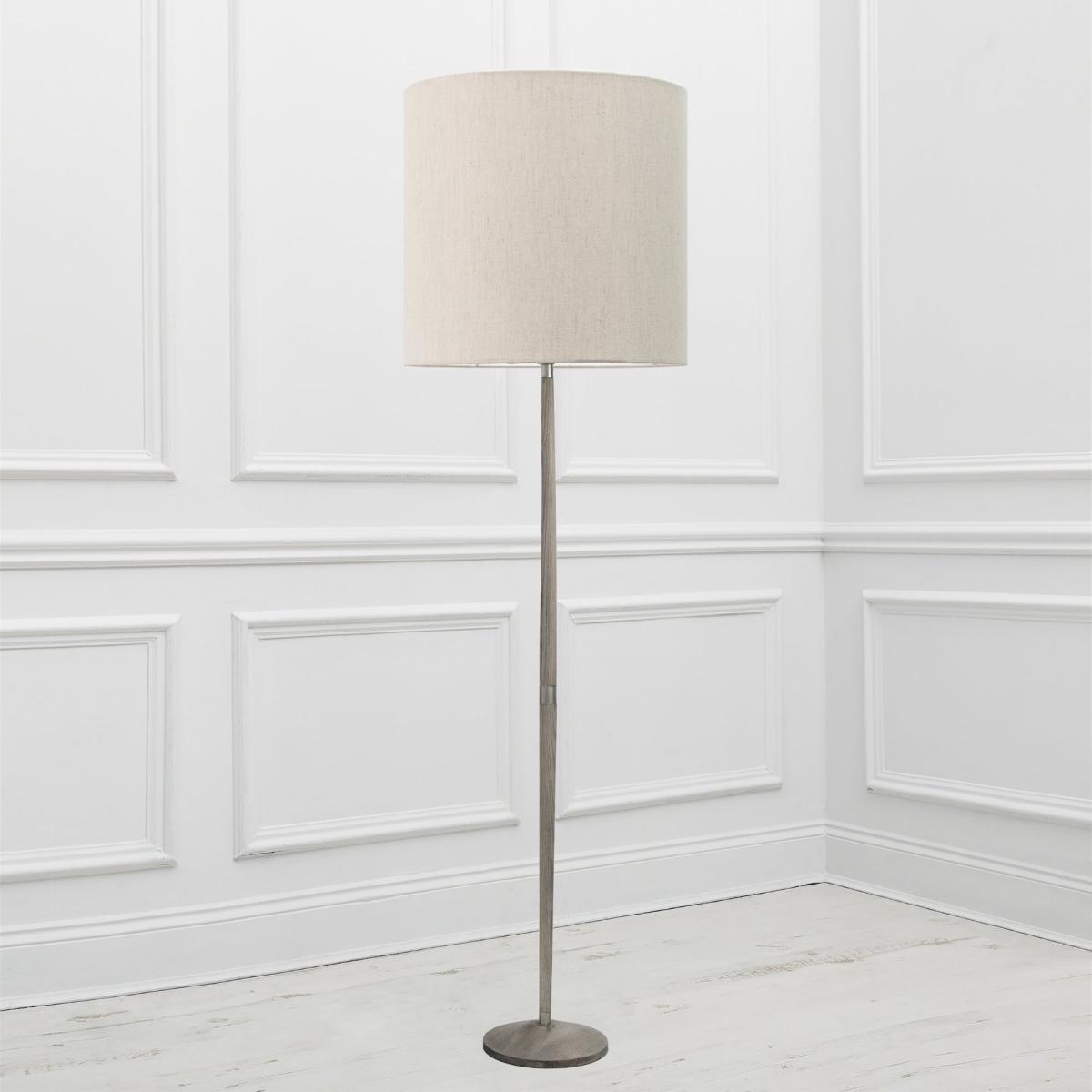 Solensis Floor Lamp with Plain Shade Linen (Cream) – image 2