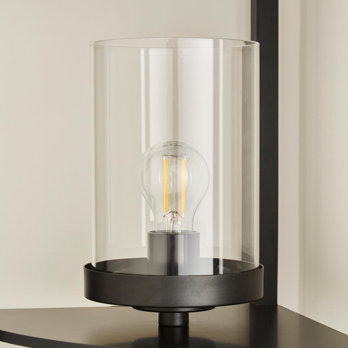 Keates Corner Shelved Floor Lamp Black – image 3