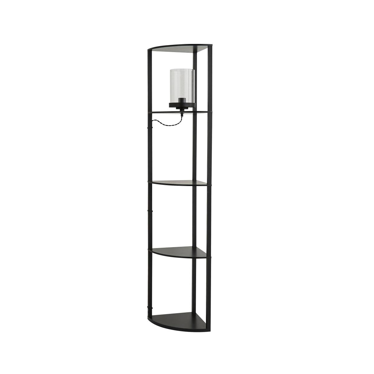 Keates Corner Shelved Floor Lamp Black – image 4