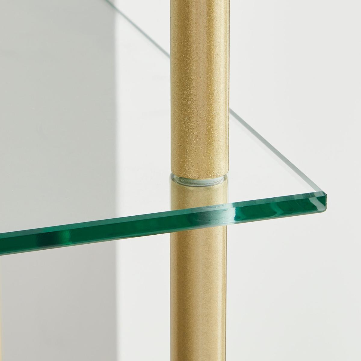 Wendell Glass Shelved Floor Lamp Gold – image 2