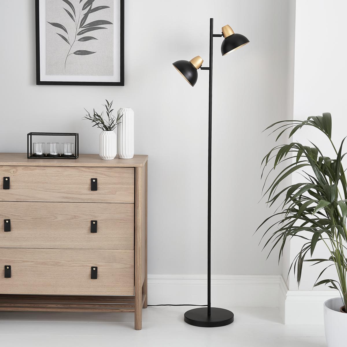 Haus 2 Light Floor Lamp Black – image 2