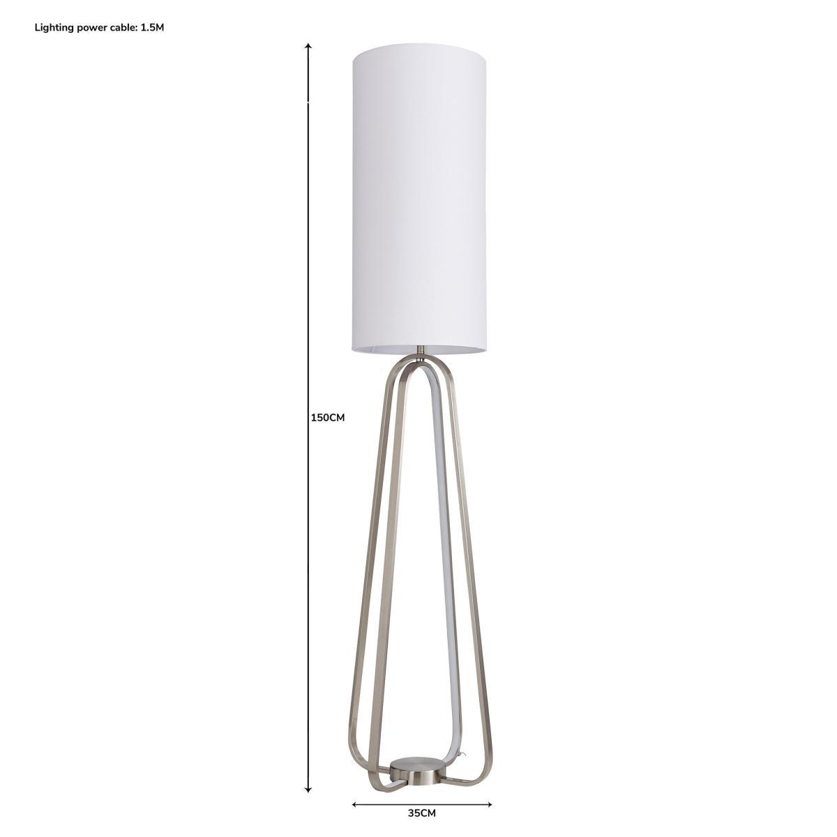 Robyn Dual Lit Integrated LED Floor Lamp White White – image 7