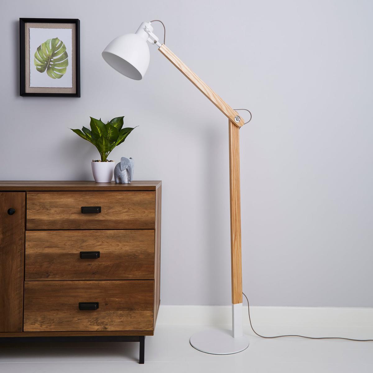 Cleo Adjustable Floor Lamp White – image 2