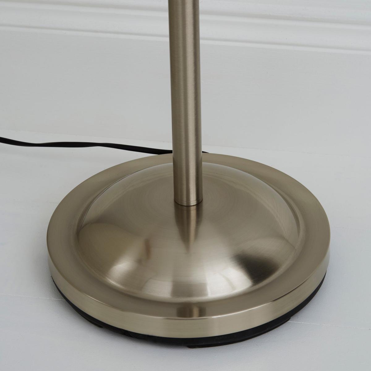 Marble Glass Satin Nickel Floor Lamp Silver – image 3