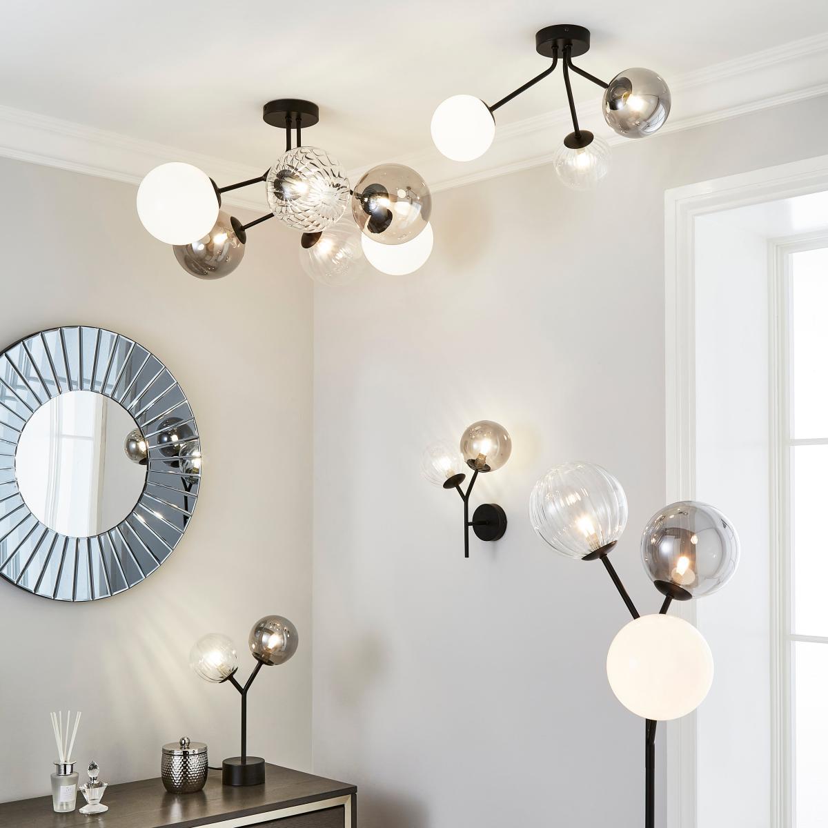 Nila 3 Light Floor Lamp Black – image 6