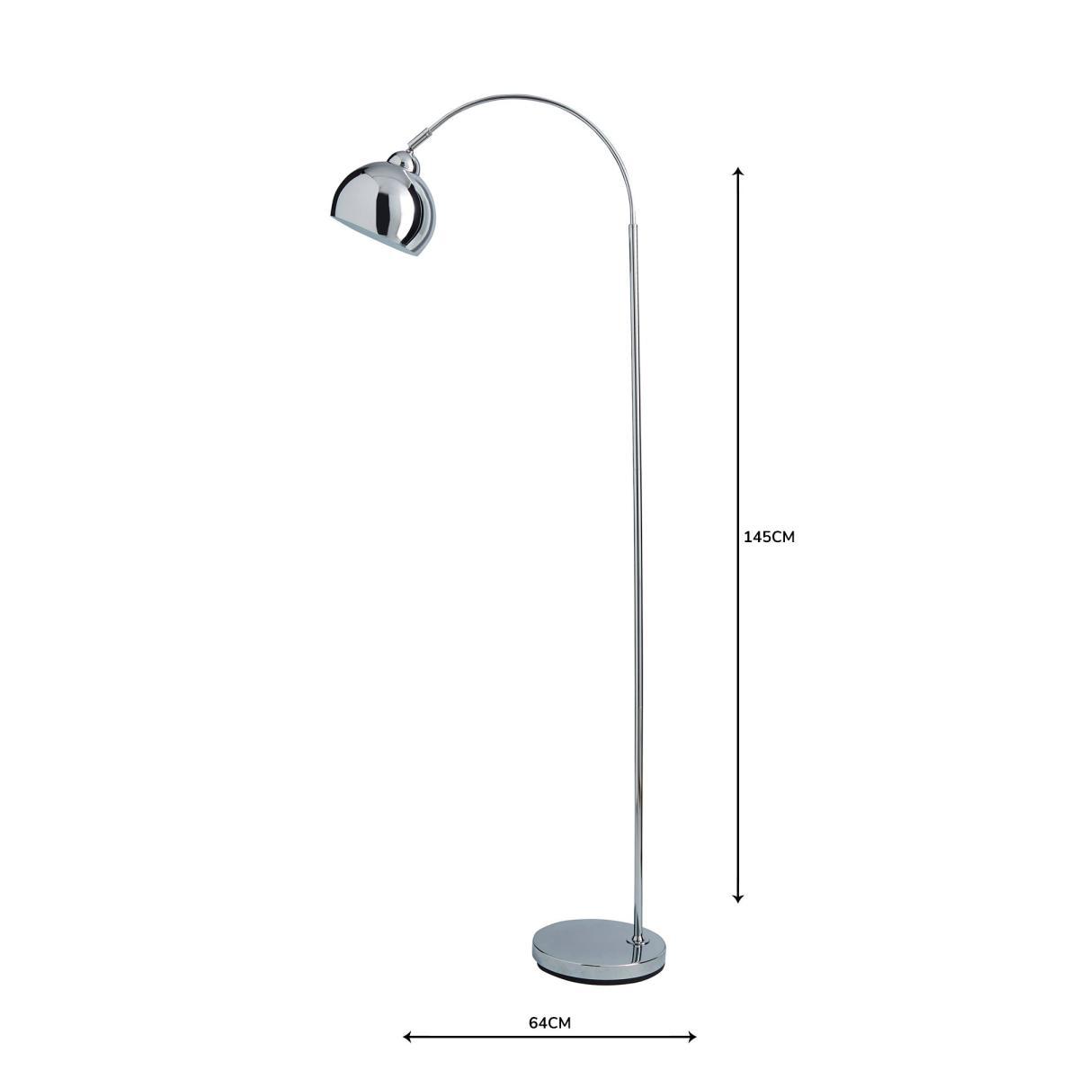 Herm Arc Chrome Floor Lamp Chrome – image 5