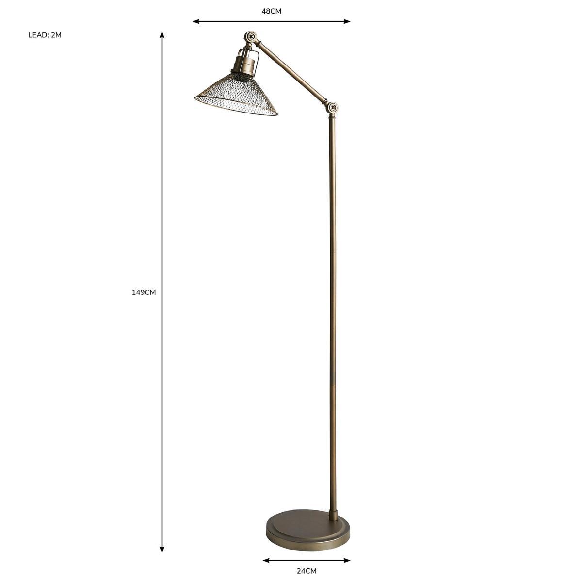 Nicholas Industrial Floor Lamp Pewter – image 7