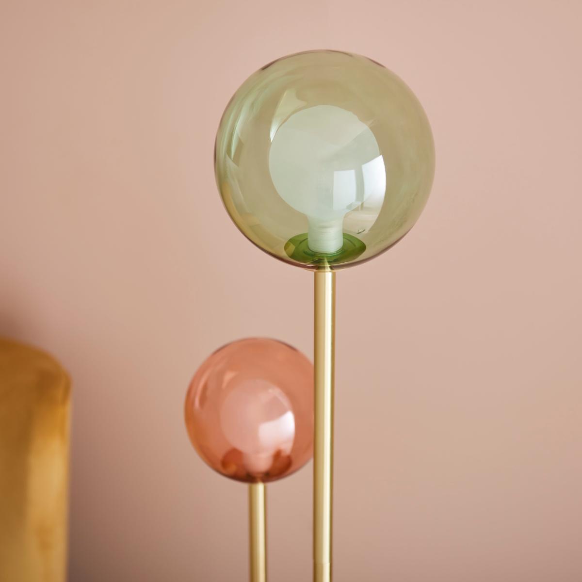 Eliza 2 Light Glass Floor Lamp MultiColoured – image 4