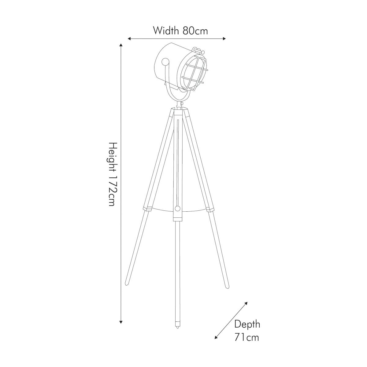 Beckett Marine Tripod Floor Lamp Grey – image 5